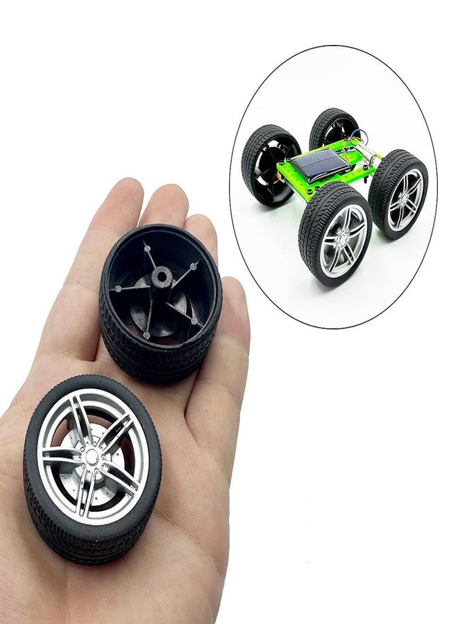 URIMPAVIDO 10PCS Toy Car Wheels 40mm Rubber Tire Wheels with Metal Shaft for RC Car Truck DIY Model Toy Wheel Replacement Accessories (3X40mm) - Image 3